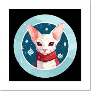 Cornish Rex Cat Xmas, Love Cats Posters and Art